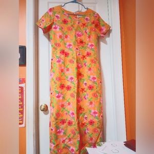Chadwick's size 8 long flower dress like new